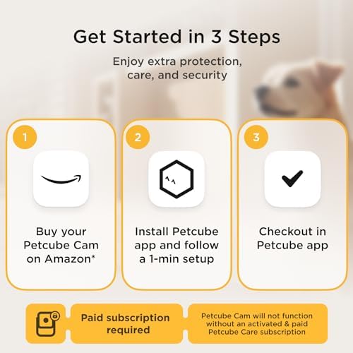 Petcube Cam – Indoor Wi-Fi Pet & Security Camera with App (Cam (Subscription Required))