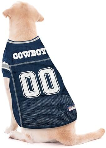 Pets First NFL Dallas Cowboys Dog Jersey, Size Large, Football Shirt Costume for Pet, Dog Sports T-Shirt, NFL Team Clothing for Cats, Licensed Pet Apparel Available in 7 Sizes and 32 Teams