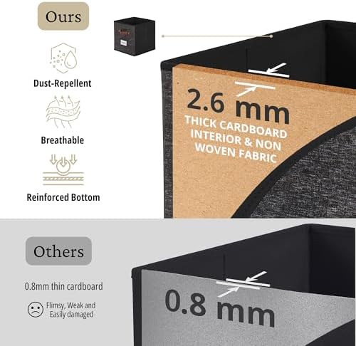 DECOMOMO Storage Bins, Storage Baskets for Shelves