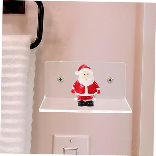 Happyyami Wall-Mounted Floating Shelf for Baby Monitor Small Storage Rack Security Camera Holder Sturdy Wall Shelf for Toys and Collectibles for Nursery and Home Organization