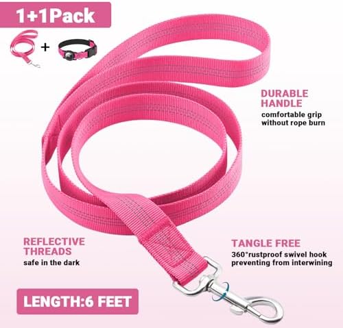 AirTag Dog Collar and Leash, IP68 Waterproof Integrated