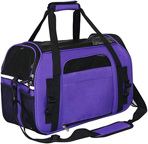 EliteField Soft-Sided Pet Carrier for Cats & Small Dogs (3-Year Warranty) | Airline Approved, Removable Bed & Cover, Built-In Leash, Luggage Sleeve, Seat Belt Loop, Waterproof, Durable, Foldable
