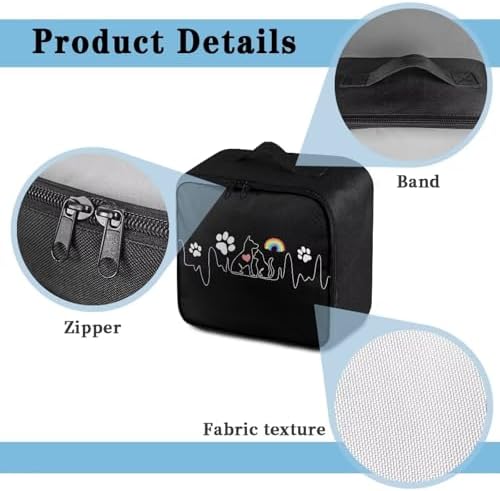 First Aid Bag Empty Organizer Travel Love Pet and Paw Large Medical Bag First Aid Kit Accessory Pouches Organizer Portable Medic Bag Zippered Bag for Home Outdoor Travel