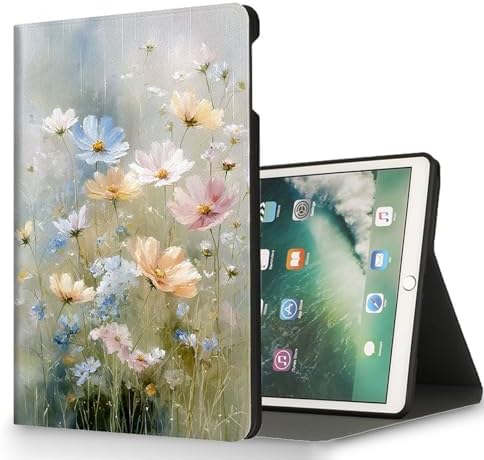 for Microsoft Surface Go 4/3/2/1-10.5" 2021 Tablet Case,Auto Wake/Sleep,Adjustable Stand Protective Cover - Watercolor Flower