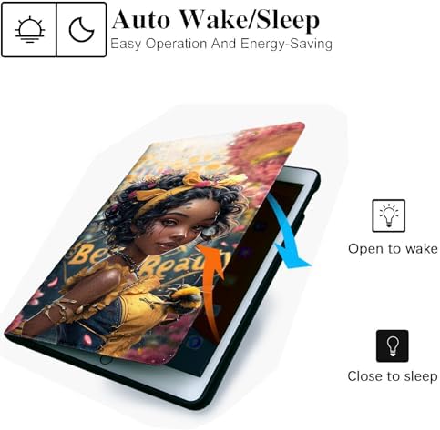 for Microsoft Surface Pro 7 Plus,Surface Pro 7/6/5/4 12.3" Tablet Case,Auto Wake/Sleep,Adjustable Stand Protective Cover - Girl Bee