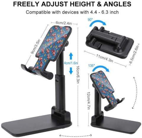 Portable Cartoon Fire Trucks Phone Stand for Desk Accessories | Adjustable, Cell Phone Holder, with Flexible Height And, Angle Adjustment, Travel Accessories