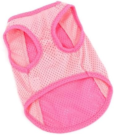 PAIDEFUL Mesh Tank Top for Small Dogs, Pink, S