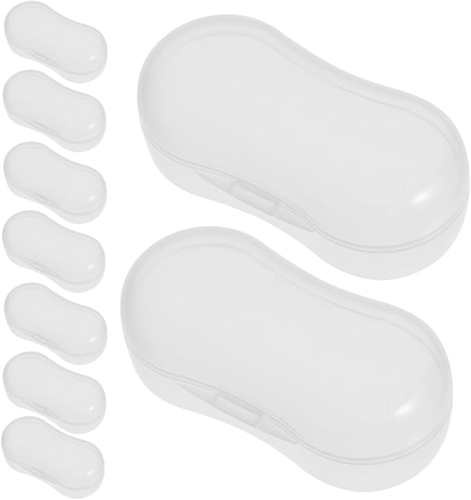 Hemobllo 20-Pack Clear Pp Dog Finger Toothbrush Storage Box Portable Finger Toothbrush Case for Pet Oral Care Dustproof Snap-Lock Travel Container for Grooming Kit Easy View Organizer