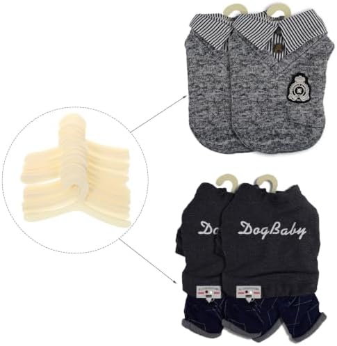 VICASKY 20Pcs Pet Clothes Storage Rack Plastic Puppy Apparel Hanger | 19cm Size, Easy to Store and Carry, Practical Organizer for Pet Clothes, 20 Piece Set