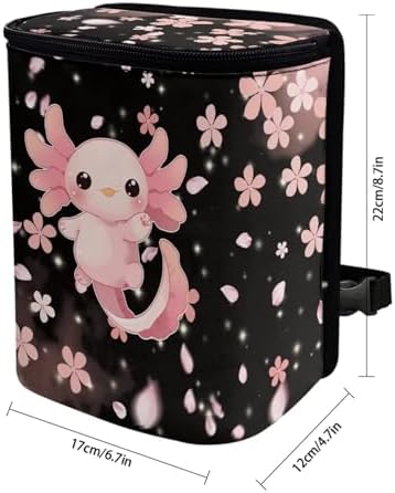 DISNIMO Cute Puppy Dog Car Trash Can with Lid Leak Proof Trash Bin Garbage Bag Collapsible Automatic Portable Trash Can Easy to Clean Used in Car Home Office