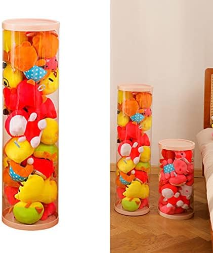RiToEasysports Stuffed Animal Storage, Transparent PVC Material, Toy Organizer, 26cm Diameter 35.4in Height for Kids, Plush Toys, Home Room Organization
