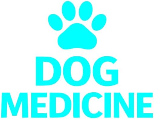 Dog Medicine Vinyl Decal – Waterproof Storage Label Sticker for Pet Supply Bin Organizer (Mint)