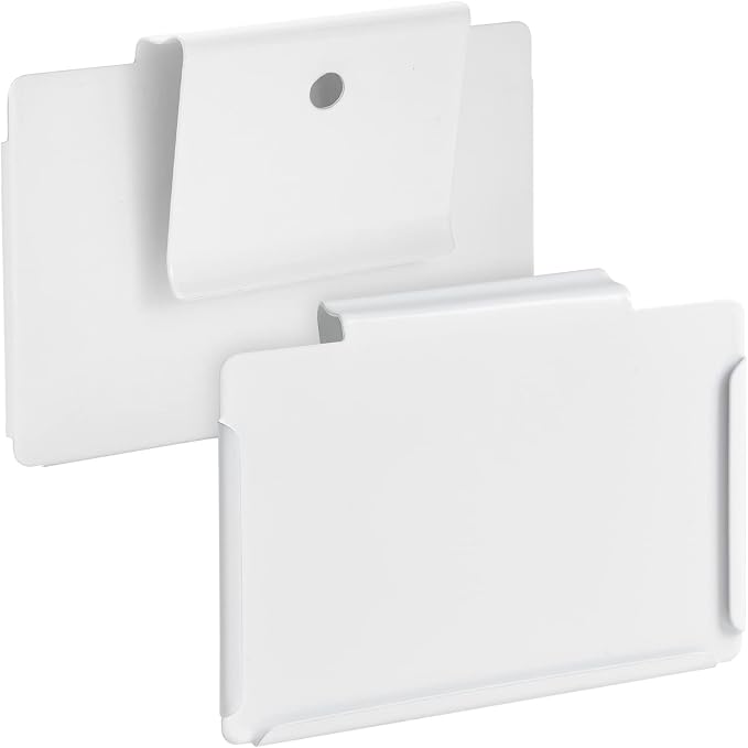 Talented Kitchen Storage Bin Label Holder Set - Easy-On Clip-On Tags for Storage Bins - 70 Preprinted Pantry Labels for Containers & Baskets - 8-Pack, 3.5" x 2.5", White