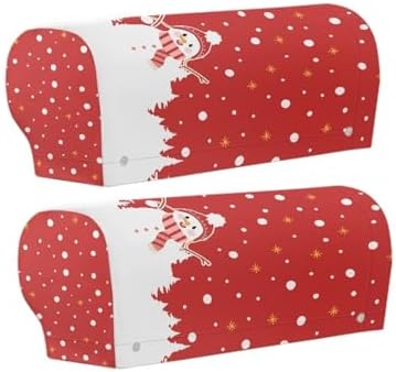 Couch Arm Covers Christmas Santa Armrest Covers for Sofa Washable Armchair Slipcovers for Recliner Red Furniture Protector for Home Daily Christmas Decoration