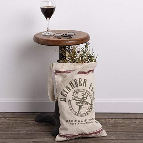 Primitives by Kathy Vintage Sack Style Hanging Bag, Reindeer Feed