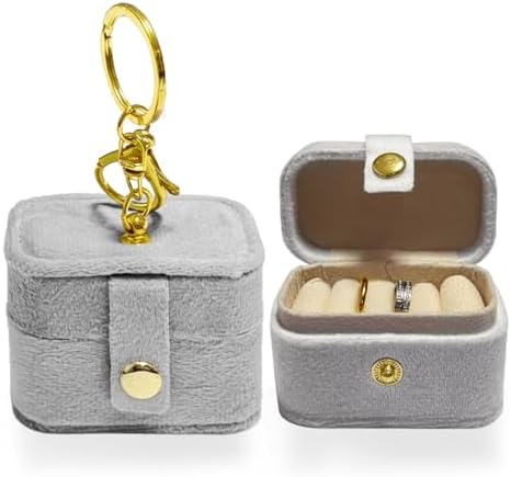 Velvet Dog Collar Ring Bearer Box with Clip-Gray