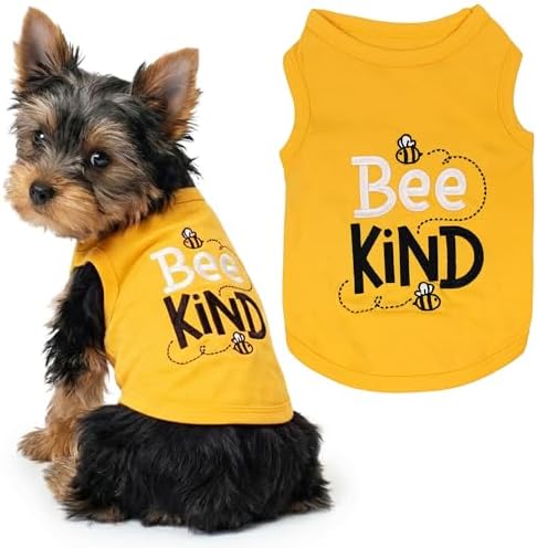Parisian Pet Dog Shirt – 100% Cotton Shirts for Small Dogs – Sleeveless Puppy Vest – Lightweight and Breathable Pet Apparel – Soft Pullover Summer Dog Clothes - Stretchy T Shirts for Dogs