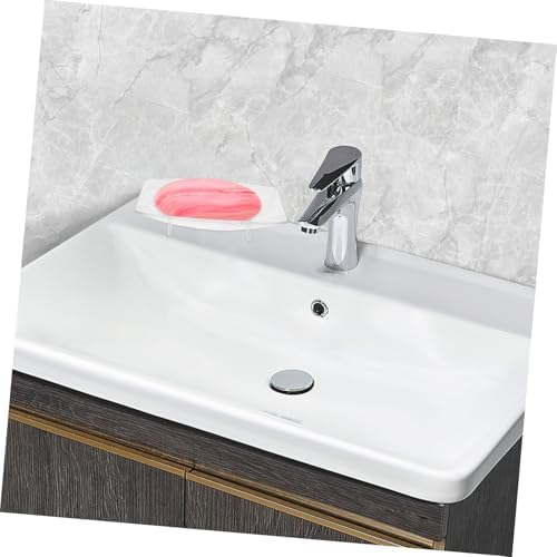 NUOBESTY Self Draining Soap Dish with Pet Material Portable Soap Holder for Bathroom Kitchen Shower Efficient Drainage Stylish Storage Rack for Home Use