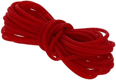 Othmro 5m/16.4ft PET Expandable Cord Protector, 3mm/0.12" Width Loom Tubing, Non-Split Sleeving, Flexible Wire Mesh Sleeve, Red, for USB, Power, Audio, Video Cables