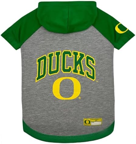 Pets First Large Oregon Ducks Polycotton NCAA Dog Hoodie Tee Shirt