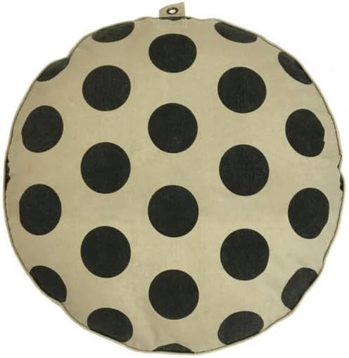 Sugarboo You are My Sunshine Dog Bed with Polka Dots, Washable Cream Floor Mattress for Medium to Small Sized Pets, Stylish Boho Farmhouse Dog Bed - 33” Diameter