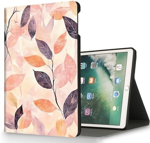 for Microsoft Surface Pro 7 Plus,Surface Pro 7/6/5/4 12.3" Tablet Case,Auto Wake/Sleep,Adjustable Stand Protective Cover - Watercolor Leaf