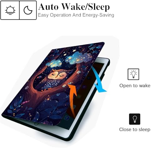 for Microsoft Surface Pro 8-13" 2021 Tablet Case,Auto Wake/Sleep,Adjustable Stand Protective Cover - Cute Owl