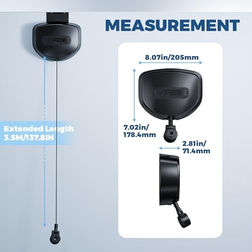 Flexible Charging EV Charger Cable Retractor, 11.5ft Self-Locking Automatic Retractable Cable Organizer for Electric Vehicle Charging, Universal Fits Most EV Charging Cables