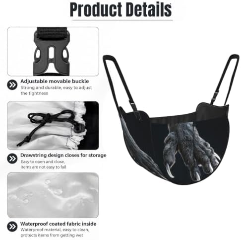 Wolf Claw Pattern Car Seat Organizer-Backseat Storage Bag for Travel | Waterproof Durable. Holds Snacks Gear Essentials. Fits Most Cars.