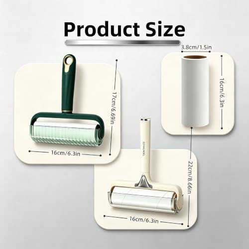 6.3" Washable Silicone Lint Roller with Dust Cover