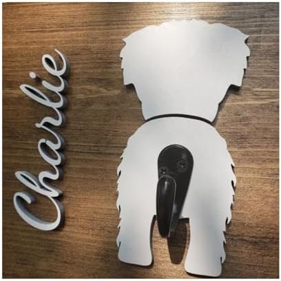 Personalized Dog Leash Holder Custom Dog Leash Holder Wood Leash Holder Leash Hanger Dog Name Leash Holder Laser Cut Leash Holder (9.75 * 9.72in/25 * 25cm/1dog)