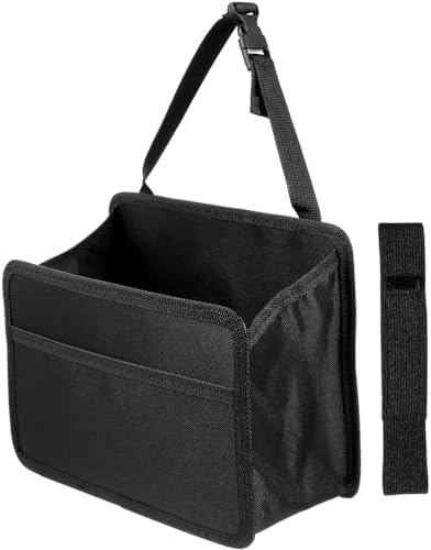 iplusmile Car Seat Organizer 9.44X6.69X5.31In Foldable Hanging Storage Box with Removable Base Waterproof Oxford Cloth Backseat Trash can for Family Travel Daily Commute Pet Transport