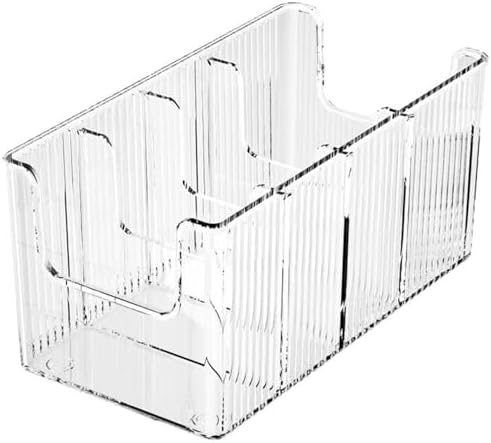Belt Organizer Stackable Storage Bin With Adjustable Dividers Clear Acrylic Holder Display Case For Accessories PET Material For closet shelves drawer