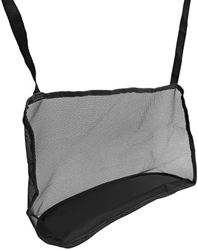 Car Seat Organizer Overhead Console Storage Net Bag with Adjustable Straps for Pet Barrier and Distracted Driving Prevention (Black)