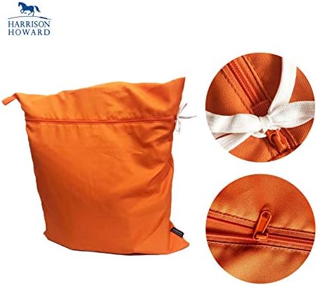 Pet Washing Bag Dog Cat Horse Hair Laundry Bag for Rug Sheet Boots Pets Laundry Helper by Harrison Howard Orange
