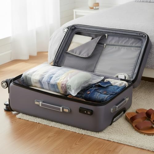 3D Cubic Profile Space Saver Bags, Manual Compression Storage for Travel and Closet Organization, Durable PET PE Material (1 PC)