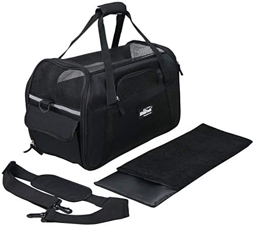 EliteField Soft-Sided Pet Carrier for Cats & Small Dogs (3-Year Warranty) | Airline Approved, Removable Bed & Cover, Built-In Leash, Luggage Sleeve, Seat Belt Loop, Waterproof, Durable, Foldable