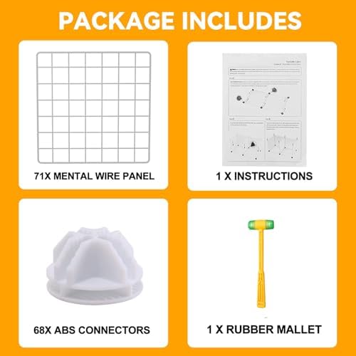 HUBSON Wire Cube Storage Organizer, Book/Toy/Craft/Potted Plants and petCloset Organizers and Storage Shelves, 20-Cube Freely Combinable Metal Grids Storage Shelf, White Iron