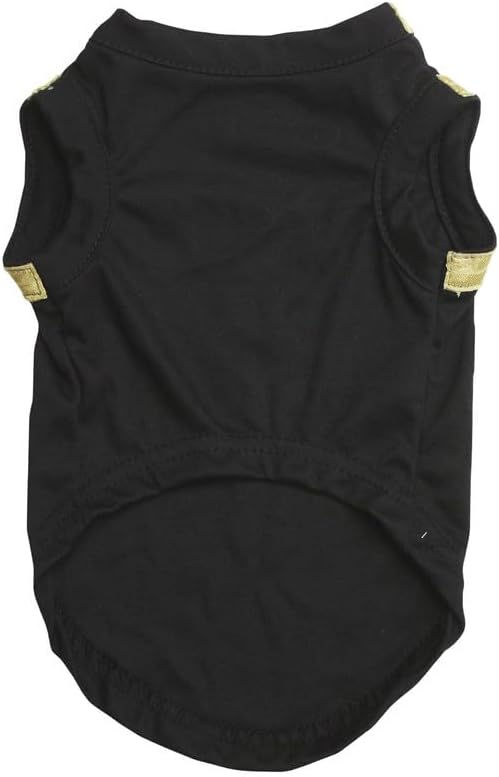 Petitebella Reindeer Face Puppy Dog Shirt (Black/Bright Gold, XX-Large)