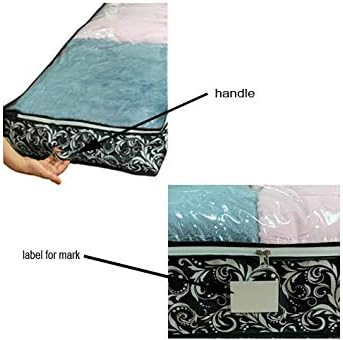 Under Bed Storage Bags, Organizer Storage Containers, 39.4 Lx11.7 Wx5.9 H Inches, Washable Strong with Transparent PVC Window