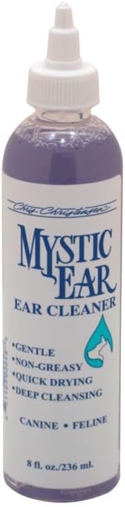 Chris Christensen Mystic Ear Cleaner for Dogs, Gentle & Non-Greasy, Cleans and Freshens, Quick Drying, Groom Like a Professional, Made in the USA, 8 oz