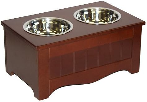 A A Pet Project Chocolate Brown MDF Small Pet Food Server and Storage Box - 15.75"