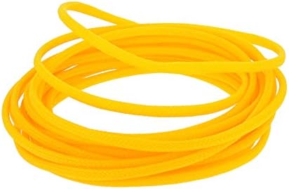 Othmro 5m/16.4ft PET Expandable Braid Organize & Protect Cable Sleeving Flexible Wire Mesh Sleeve Yellow,for TV Audio PC Cords Protect from Pets Chewing