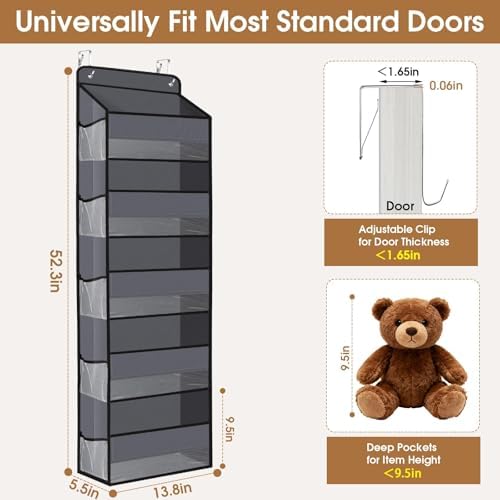 Over The Door Organizer Storage behind Door Hanging Organizer for Nursery