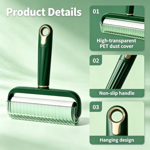 6.3" Washable Silicone Lint Roller with Dust Cover