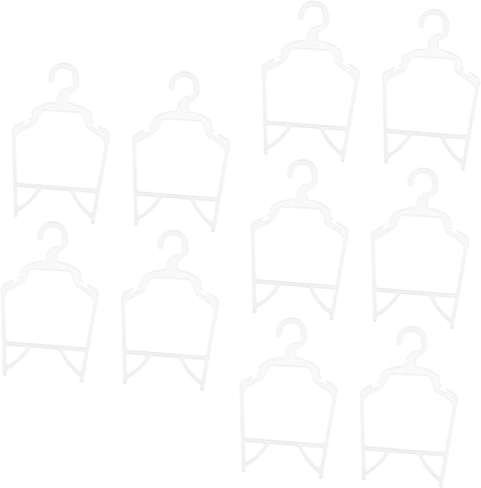 Happyyami 10pcs Pet Clothing Hangers for Dogs and Cats Lightweight and Compact Dog Apparel Rack Strong Structure Clothes Holders for Organized Pet Wardrobe