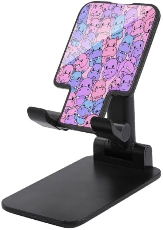 Compact Cute Hippos Desktop Cell Phone Holder | Phone Cradle Stand, Adjustable, Desktop Cell Phone Holder, Smartphone Mount, Travel, Home Work, Video Chat