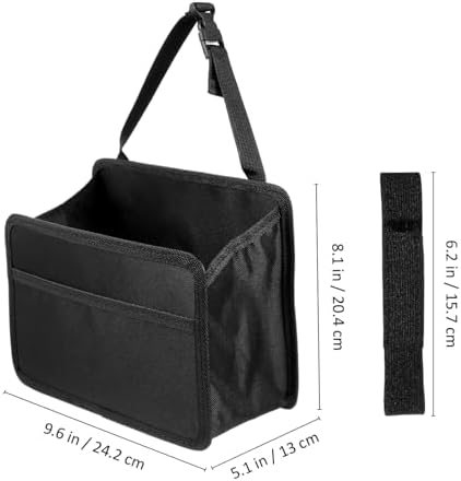 iplusmile Car Seat Organizer 9.44X6.69X5.31In Foldable Hanging Storage Box with Removable Base Waterproof Oxford Cloth Backseat Trash can for Family Travel Daily Commute Pet Transport