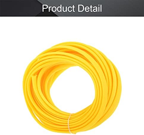 Othmro 10m/32.8ft PET Expandable Braid Arrange & Organize Cable Sleeving Flexible Wire Mesh Sleeve Yellow,Prevent Pets from Chewing