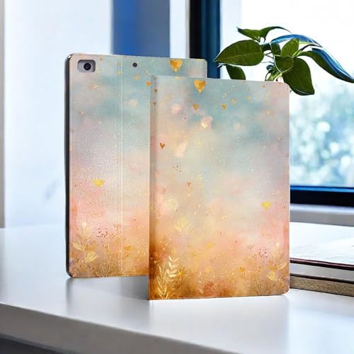 for Microsoft Surface Pro 11/10/9-13" 2024/2022 Tablet Case,Auto Wake/Sleep,Adjustable Stand Protective Cover - Dreamy Heart Watercolor